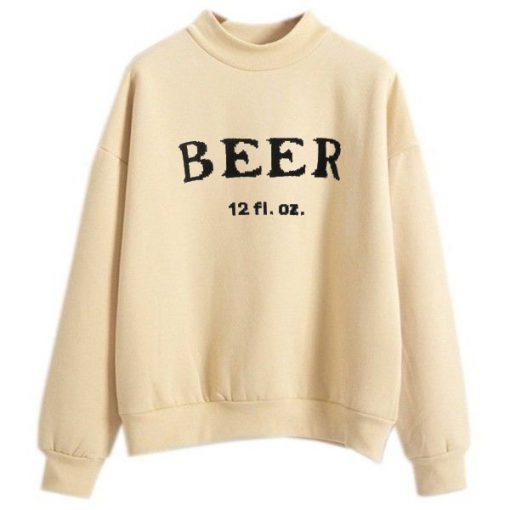 12 fl oz Beer cream sweatshirt