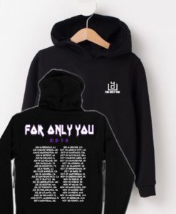 4OU World Tour 2016 Black front back logo Hoodie