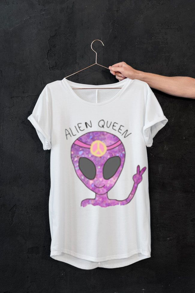 alien white t shirt