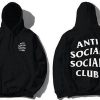 ANTI SOCIAL FRONT BACK BLACK HOODIES