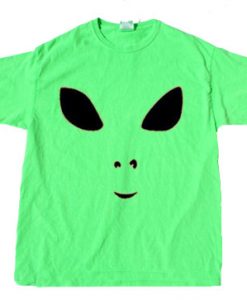 Alien Green Face  tshirts