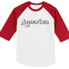 America Font Red Baseball Tshirt