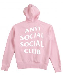 Anti Social Social Club Pink Hoodie Back