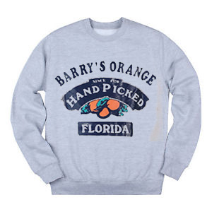 barry's orange sweatshirt