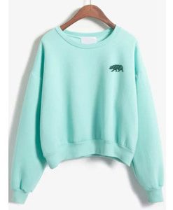 Bear Sweatshirt shoft light green