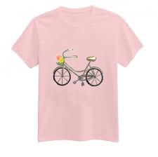 Bicycle Graphic T-Shirt Pink