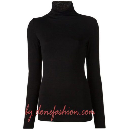 Black Long Sleeve Turtle neck Tshirts