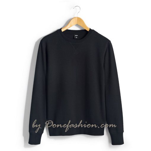 Black Plain Sweatshirts