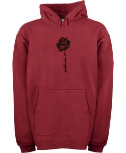 Black Rose Adult unisex Pullover Maroon Hoodie