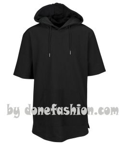 Black short sleeve Man Hoodie