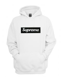 Black supreme logo white HOODIE