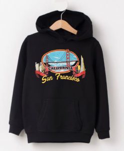 Brandy Melville beige San Francisco Hoodie Black