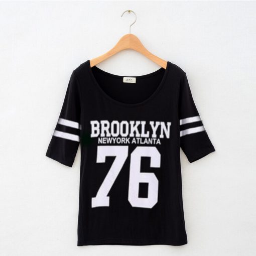 Brooklyn New Yok Atlanta 76 Black Tees