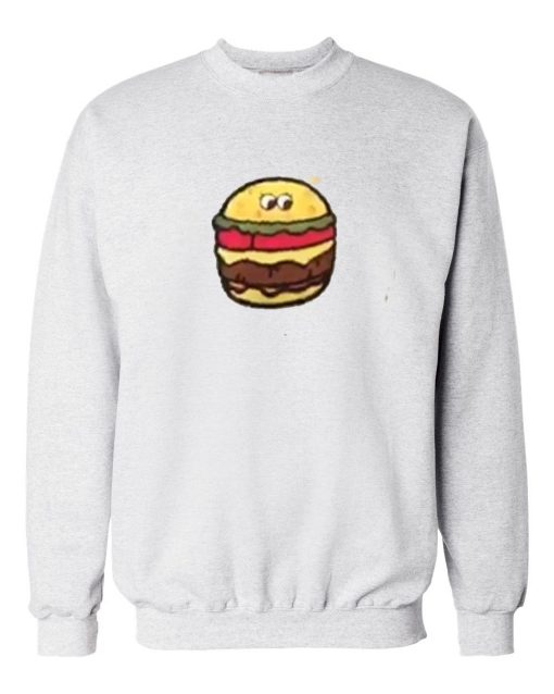 Burger Grey white Sweatshirt