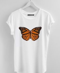 Butterfly Unisex white tees