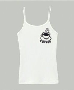 Coffee  White Tank Top