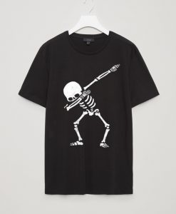 Dabbing Skeleton Black Tees