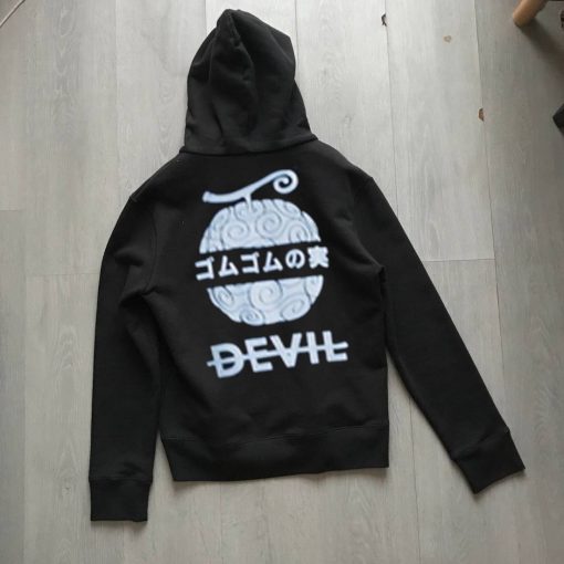 Devil Fruit black Hoodie Back