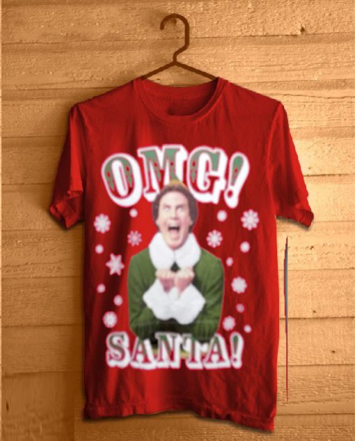 Elf OMG Santa T Shirt