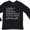 FEEL LIKE FALL BLACK LONG T SHIRTS