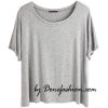 Female Wide neck Grey Tees