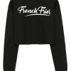 French Fries Wide Neck TOP Sweatshirt