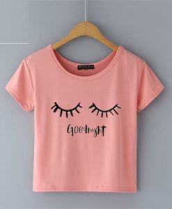 Good Night Pink Crop Top shirts