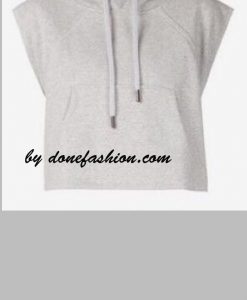 Grey croped hoodie