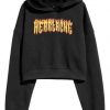 Heartache Croped Black Hoodie