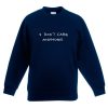 I don't care anymore blue naval sweatshirts