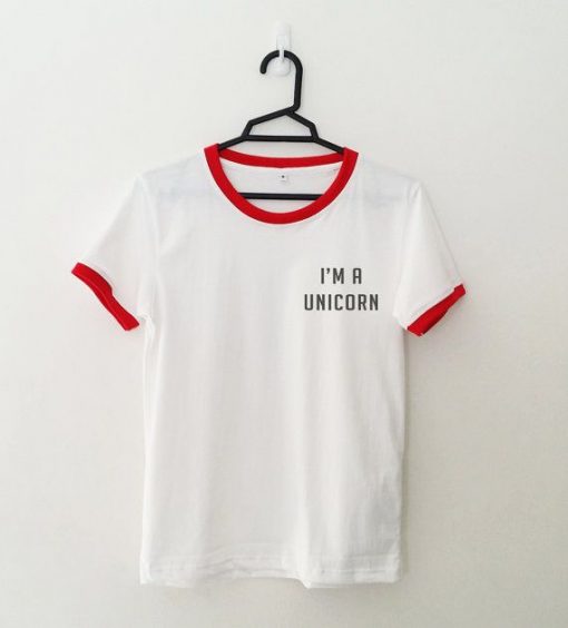 I'm a unicorn Shirt Pocket Tee Ringer funny T Shirt