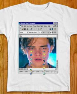 LEONARDO DI CAPRIO COMPUTER TEARS T-SHIRT