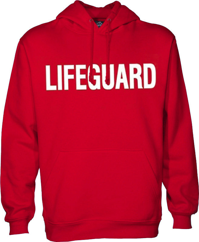 red hoodie lifeguard