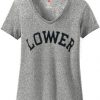 Lower Wide V neck T-Shirt