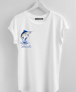 Marlin sport fishing white tees