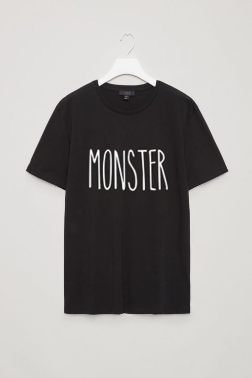 Monster black unisex tees