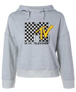 Mtv Grey Croped Hoodie