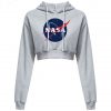 Nasa crop grey Hoodie