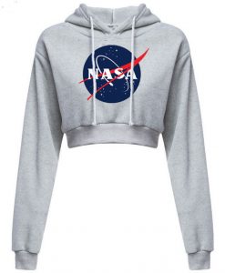 Nasa crop grey Hoodie