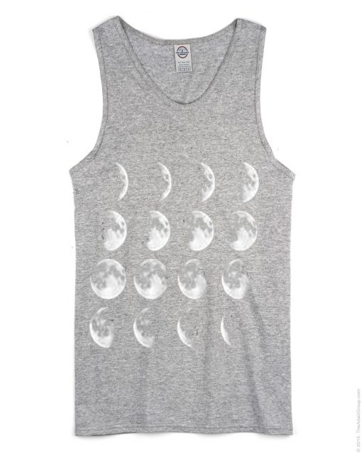 Phases Of Moon Adult Grey Tank Top