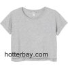 Plain grey crop top