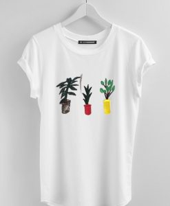 Plants full colour white Tees