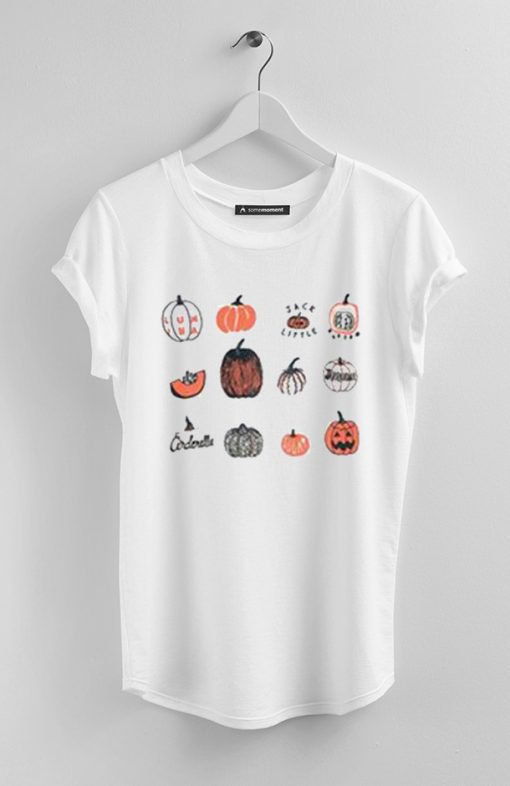 Pumpkin Halloween Screen Print T Shirt