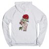 Red Rose White Back Hoodies