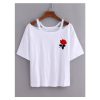 Rose Female Wide Neck T-Shirt