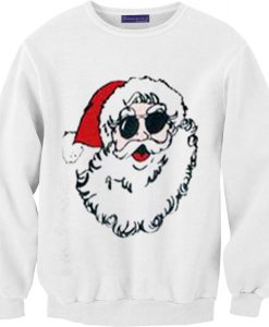 Santa Sweatshirt Unisex white swaeter