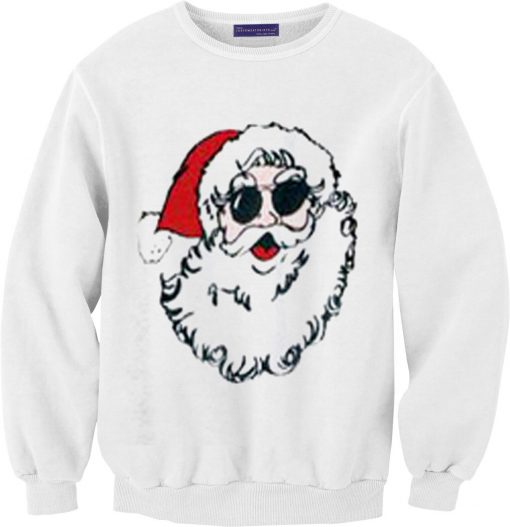 Santa Sweatshirt Unisex white swaeter