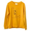 Smoking Girl Yellow Sweatshirt