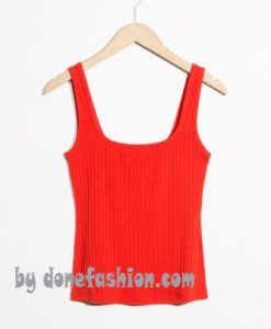 Solid Ribbed Tank Top