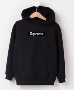 Supreme Logo Black Hoodie